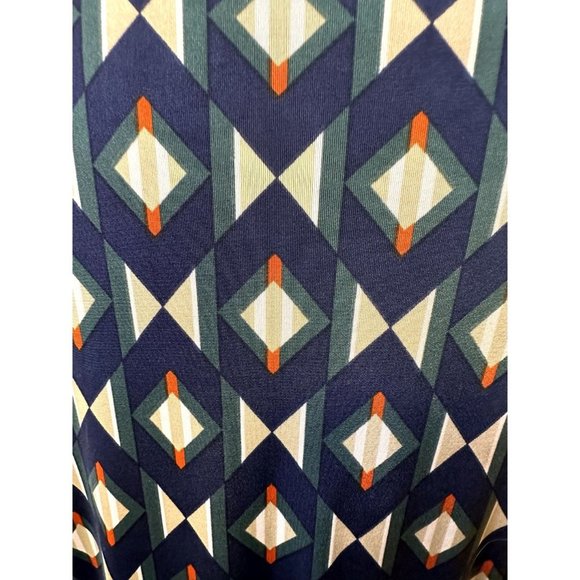 Audrey Whitmore Greenwhich Elbow Sleeve Wrap Dress geometric Print size 2x EUC - Picture 8 of 16